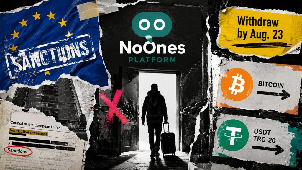 NoOnes enters withdrawal only mode after EU sanctions listing